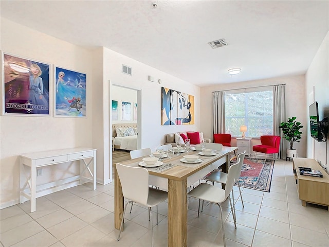 view of tiled dining area