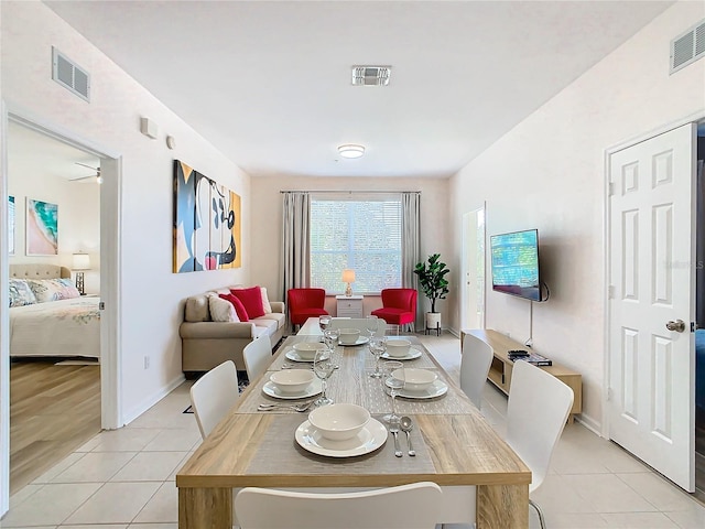 view of tiled dining room