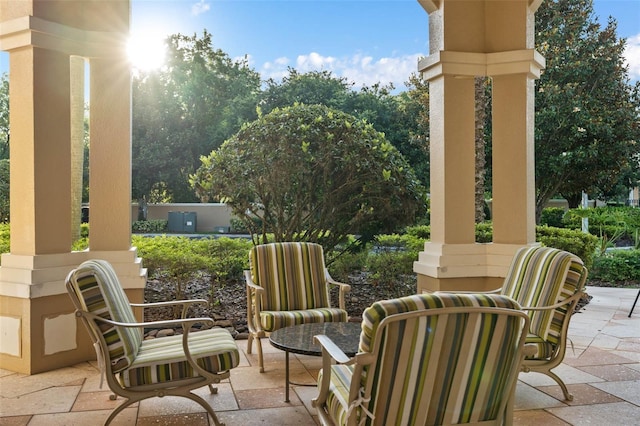 view of patio featuring outdoor lounge area