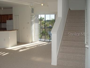 unfurnished living room featuring carpet floors