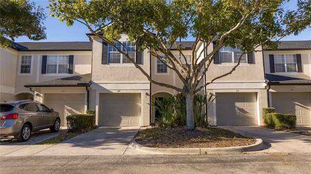 view of property featuring a garage