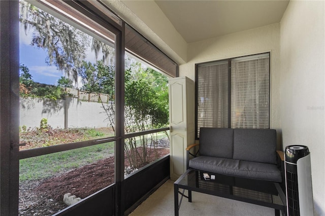 view of sunroom