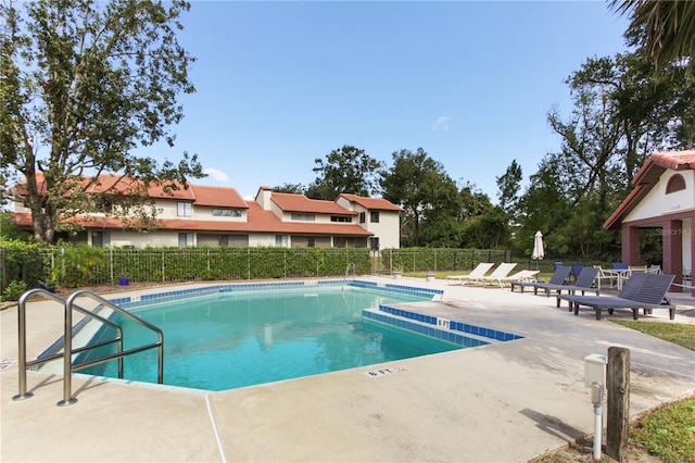 view of pool with a patio