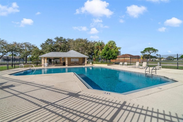 view of pool with a patio area