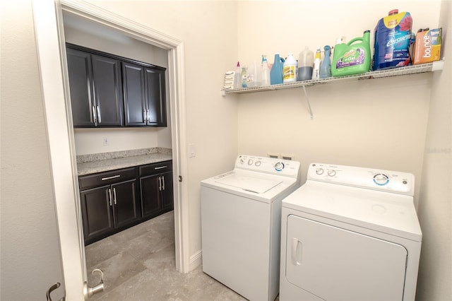 washroom with separate washer and dryer