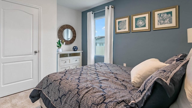 bedroom with carpet floors