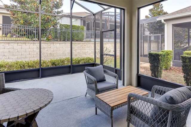 view of sunroom / solarium