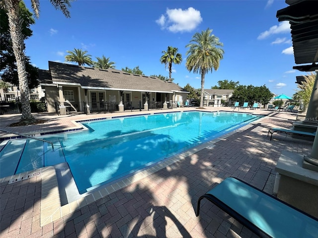 view of pool with a patio