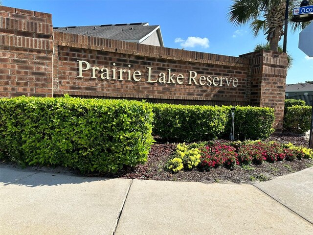 view of community sign