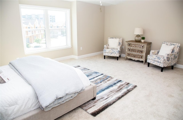 bedroom featuring carpet flooring