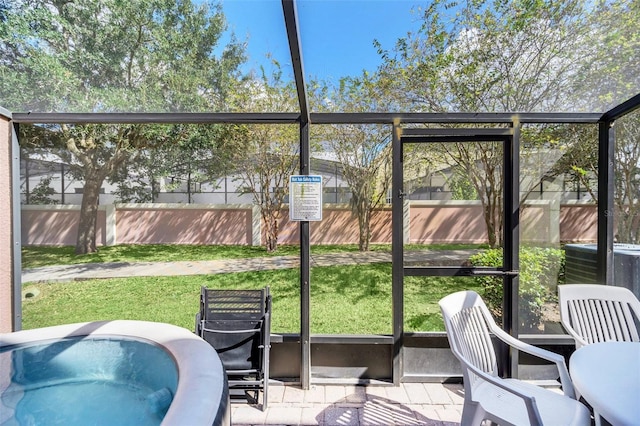 view of sunroom / solarium