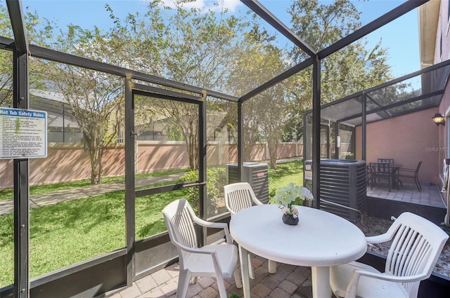 sunroom featuring plenty of natural light