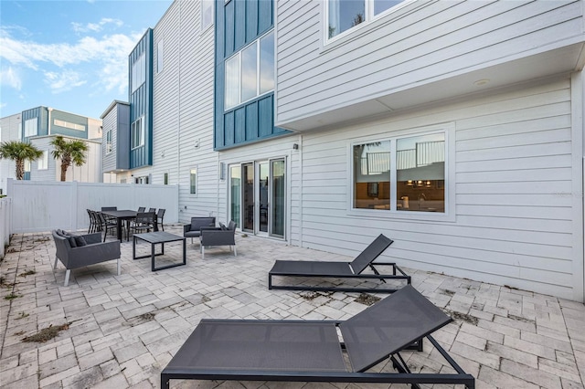 view of patio with an outdoor hangout area