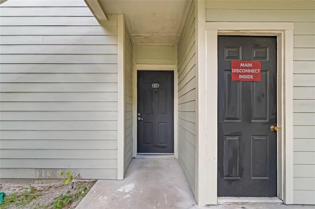 view of doorway to property