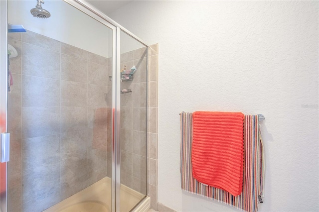 bathroom featuring walk in shower