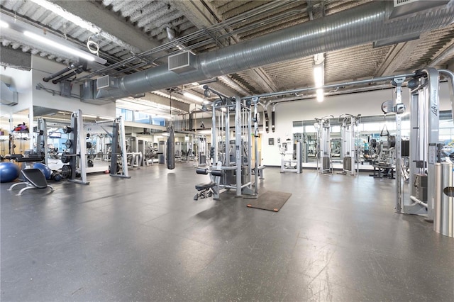 gym featuring plenty of natural light