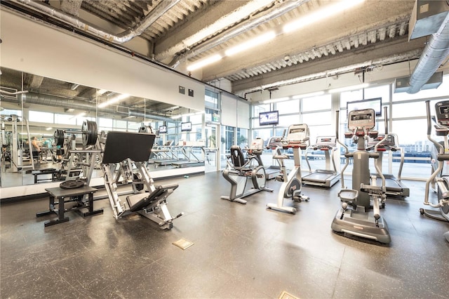 view of exercise room