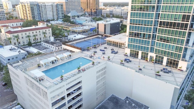 birds eye view of property