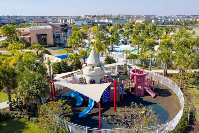 view of community with a playground