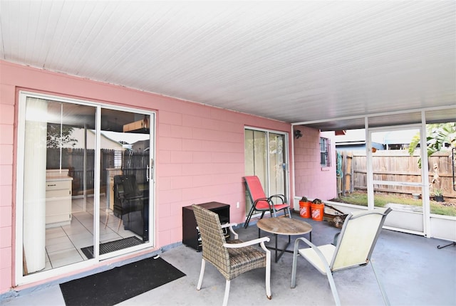 view of sunroom / solarium