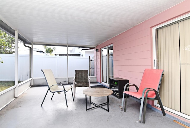 view of sunroom