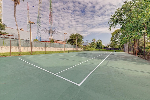 view of tennis court