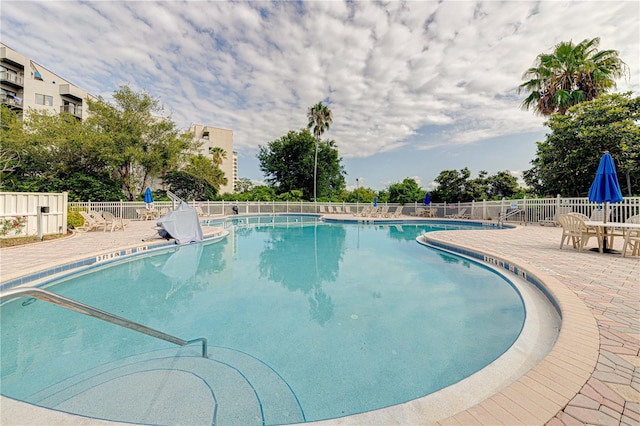 view of pool with a patio