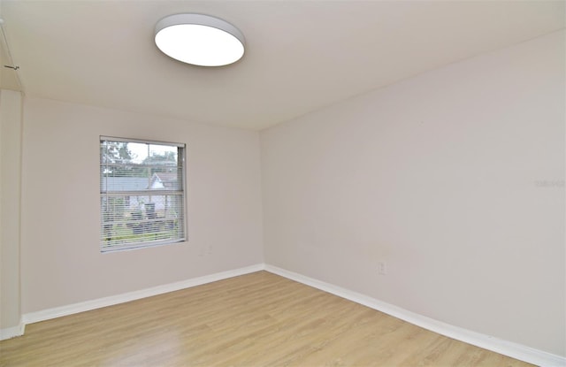 empty room featuring light hardwood / wood-style floors