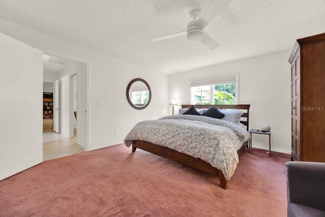734 Riverbend Blvd, Longwood, FL 32779 - carpeted bedroom with a textured ceiling and a ceiling fan