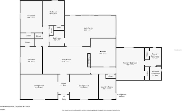 734 Riverbend Blvd, Longwood, FL 32779 - home floor plan
