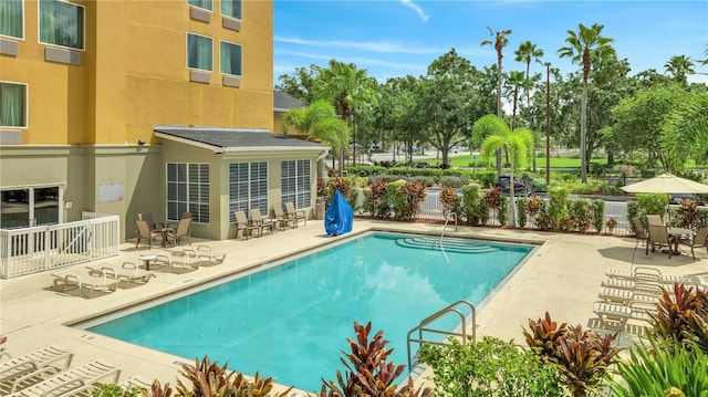 view of pool with a patio area