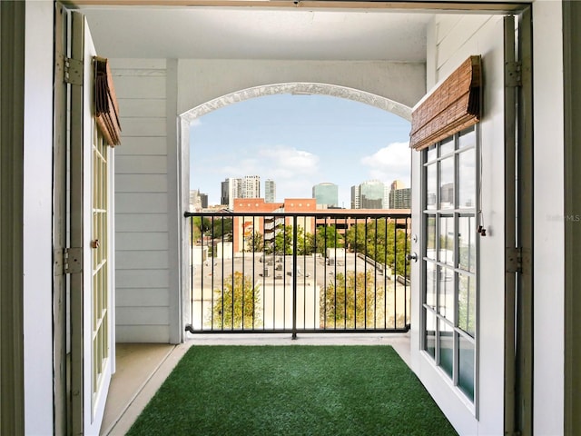 balcony featuring a city view