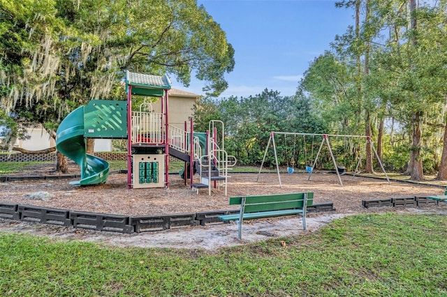 view of jungle gym