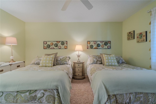 5501 S Atlantic Ave Unit 307, New Smyrna Beach, FL 32169 - carpeted bedroom featuring a ceiling fan