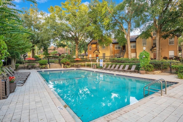 view of pool with a patio area