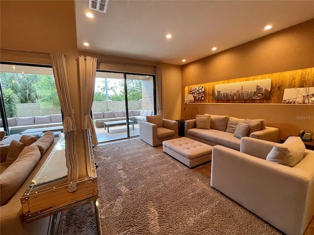 view of carpeted living room