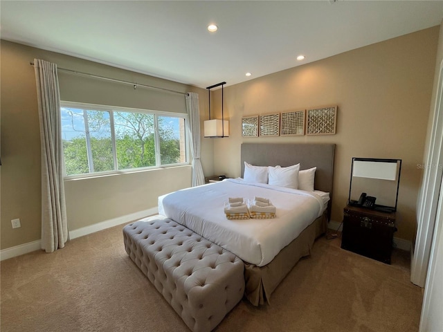 view of carpeted bedroom