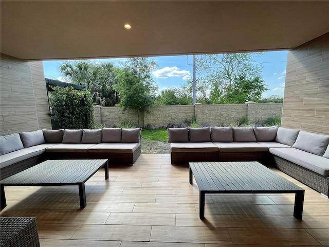 view of patio / terrace with outdoor lounge area