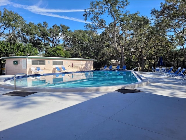 view of pool with a patio area