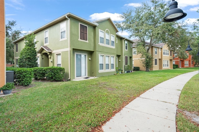 exterior space with a front yard