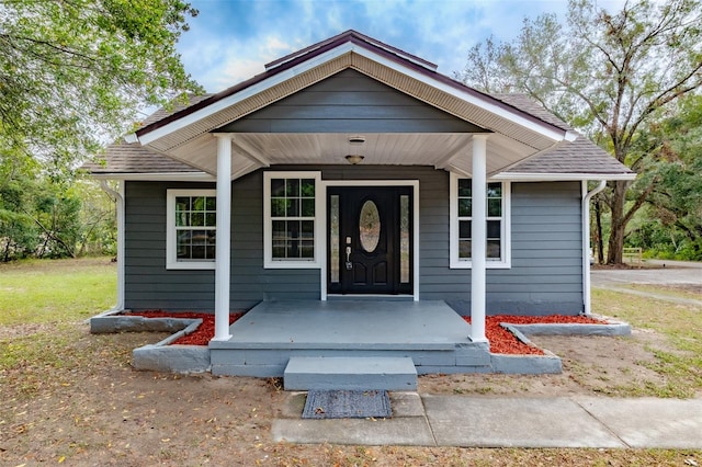 view of front of house with covered porch