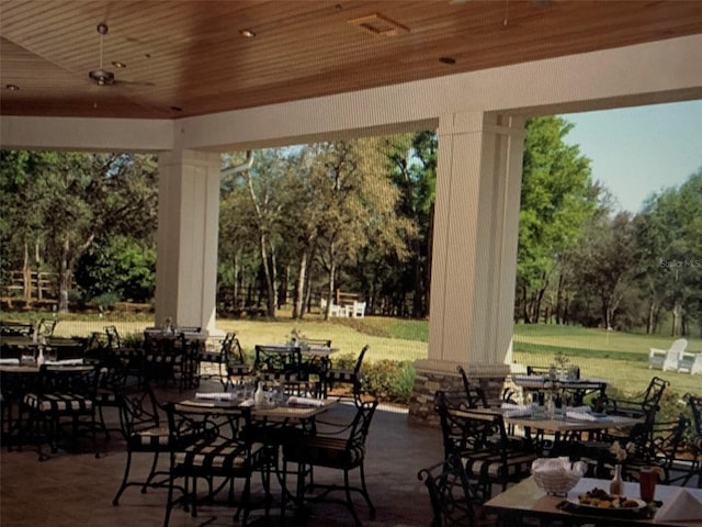 view of patio with a gazebo