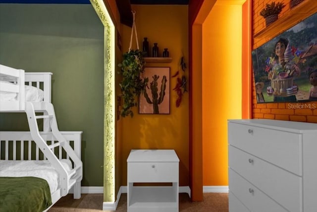 bedroom featuring carpet flooring