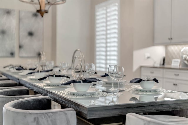 interior space featuring white cabinets