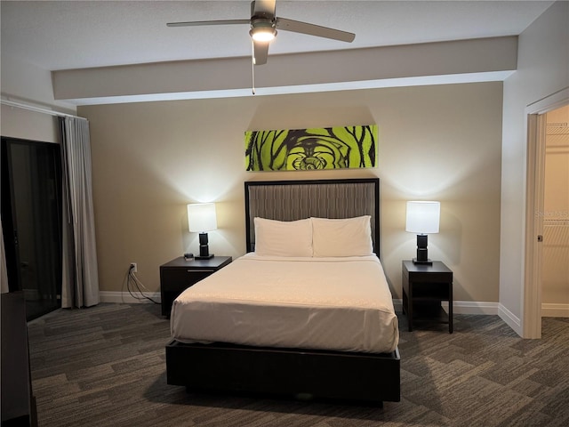 bedroom with ceiling fan