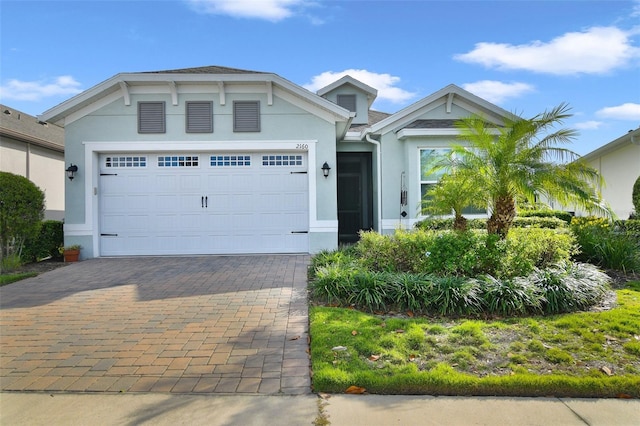 view of front of house featuring a garage