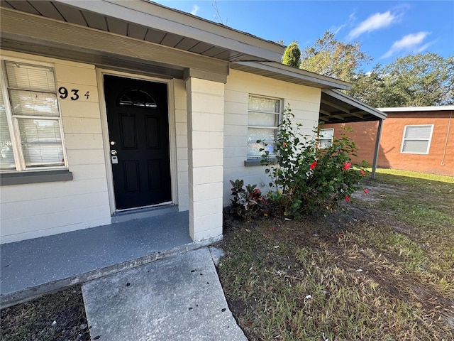 view of doorway to property