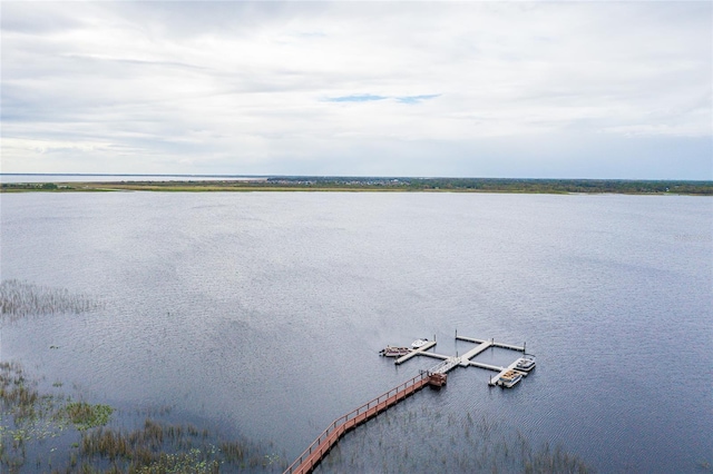 water view with a dock