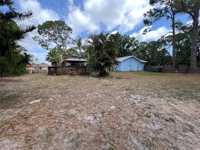 view of yard featuring a gazebo