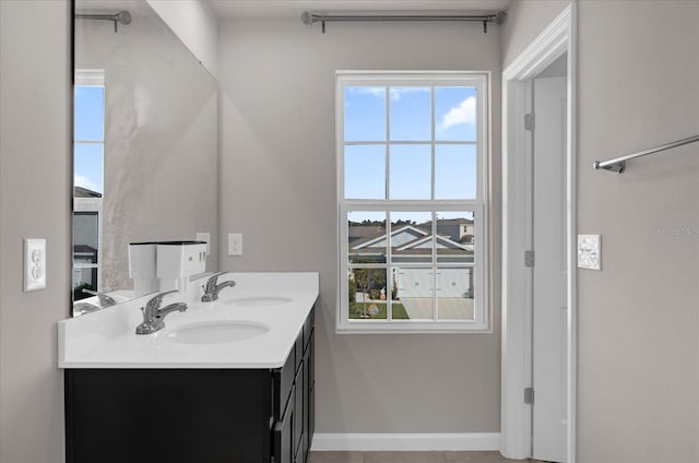 bathroom with vanity